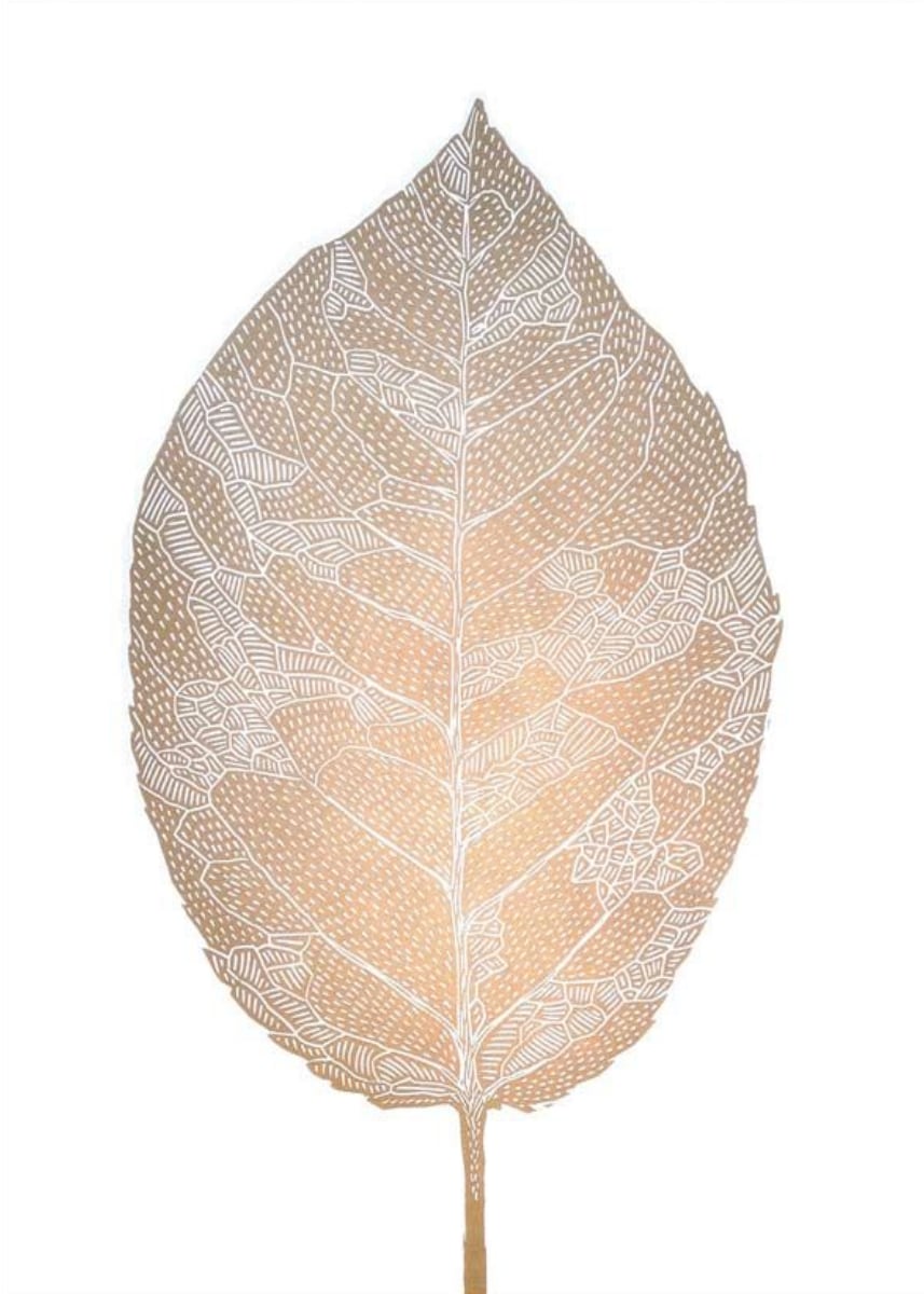 Monika Petersen plakat 50x70 - Birch Leaf Gold/White