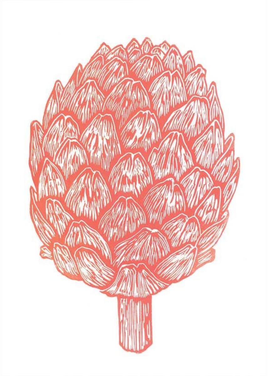 Monika Petersen 50x70 i sort metalramme - Coral Artichoke